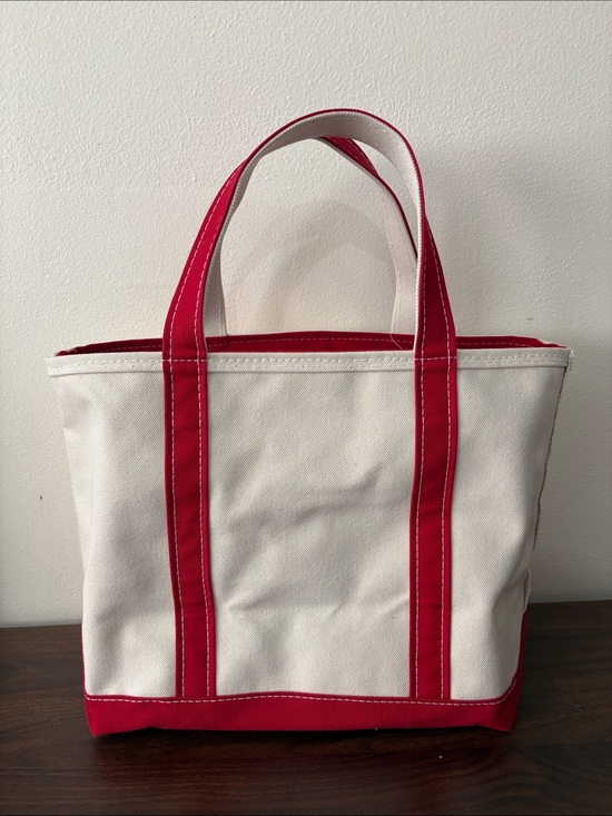 L.L. Bean Handbags - L.L.Bean- Canvas Tote Bag with Red Trim - Women Bags- medium tote